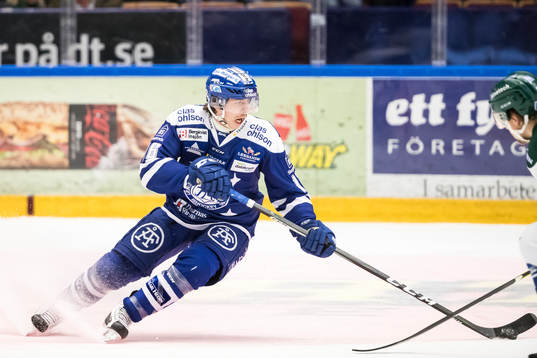 Leksands János Hári  i ishockeymatchen i SHL mellan