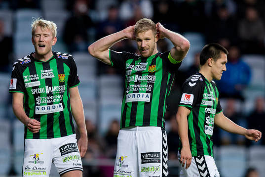 GAIS Carl Nyström, Steven Old och Johan Ramhorn deppar