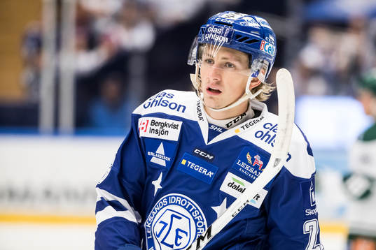 Leksands Patrik Norén  i ishockeymatchen i SHL mellan