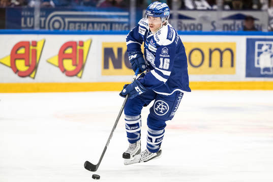 Leksands János Hári  i ishockeymatchen i SHL mellan