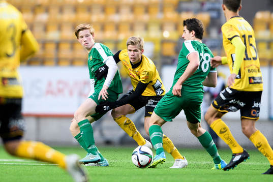 Hammarbys David Nilsson och Elfsborgs Anton Thorsson