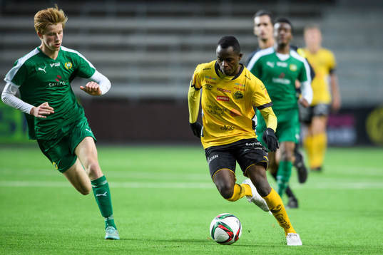 Elfsborgs Prince Isaac Kouame och Hammarbys Albin Hultin