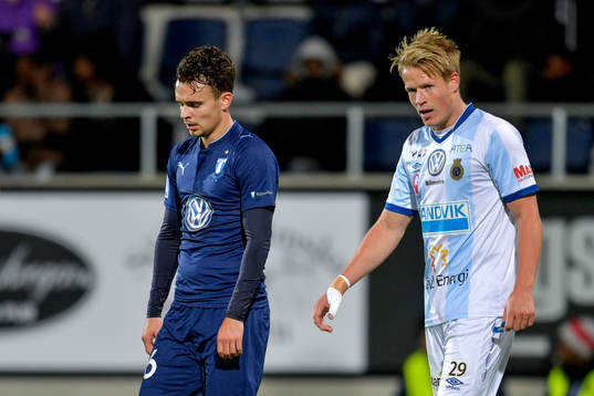 Malmö FFs Andreas Vindheim och Gefles Martin Rauschenberg