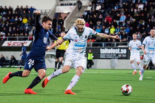 Malmö FFs Andreas Vindheim mot Gefles Jacob Ericsson