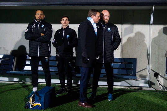 Malmö FFs tränare Allan Kuhn och assisterande tränare