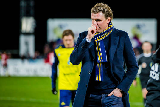Ängelholms tränare Christian Järdler deppar