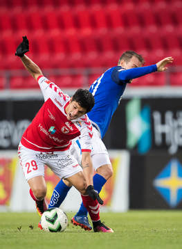 Kalmars Romário Pereira Sipião och Sundsvalls Eric Larsson