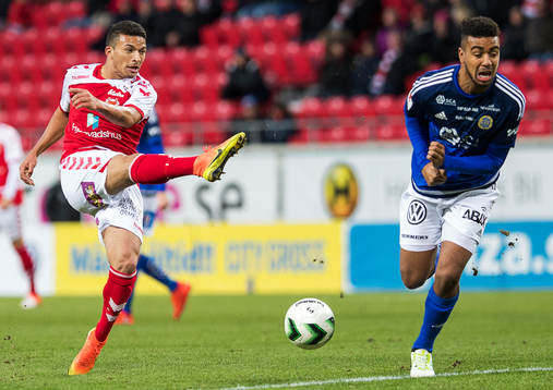 Kalmars Ismael Silva Lima och Sundsvalls Noah Sonko Sundberg
