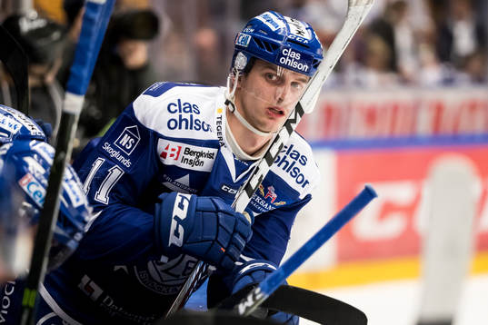 Leksands Martin Karlsson  i ishockeymatchen i SHL mellan
