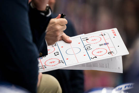 Leksands taktiktavla i ishockeymatchen i SHL mellan Leksand