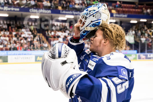 Leksands målvakt Atte Engren innan inhopp i