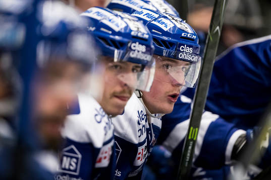 Leksands Johan Porsberger  i ishockeymatchen i SHL mellan
