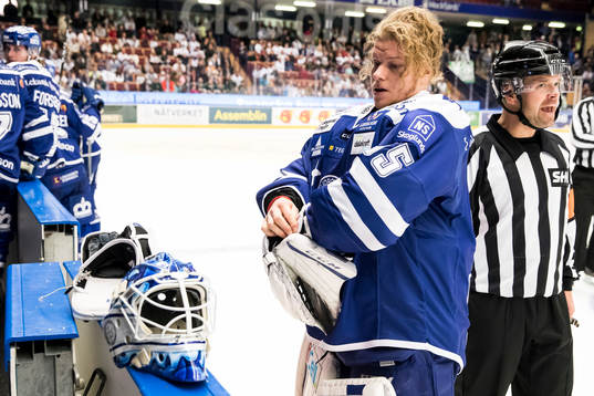 Leksands målvakt Atte Engren innan inhopp i
