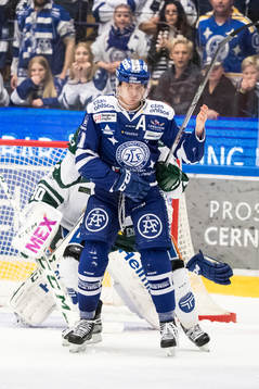 Leksands Martin Karlsson  i ishockeymatchen i SHL mellan