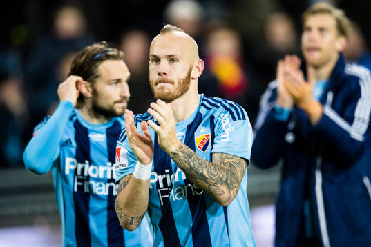 Djurgårdens Magnus Eriksson tackar fansen