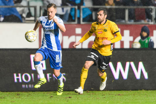 IFK Göteborgs Scott Jamieson och Elfsborgs Emir Bajrami