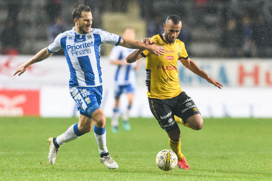 Elfsborgs Issam Jebali och IFK Göteborgs Tobias Hysén