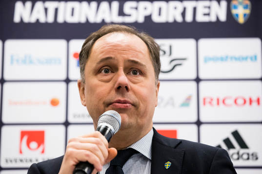 Sveriges presschef Niklas Bodell