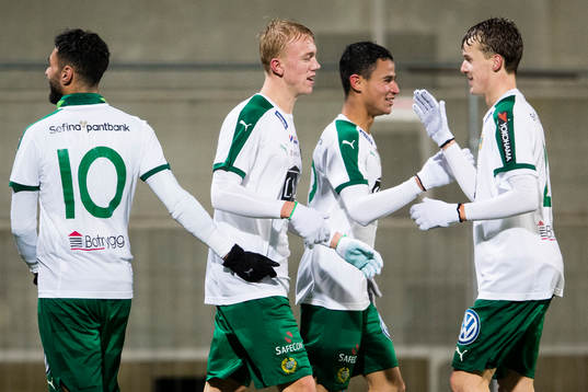 Hammarbys Imad Khalili, Isac Lidberg, Ian Smith  och David