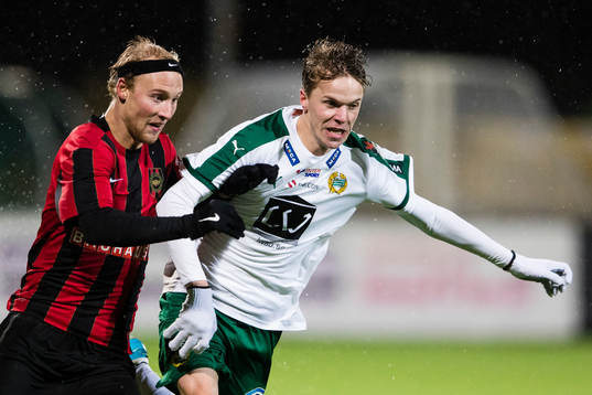Brommapojkarnas Love Reuterswärd och Hammarbys David Alm