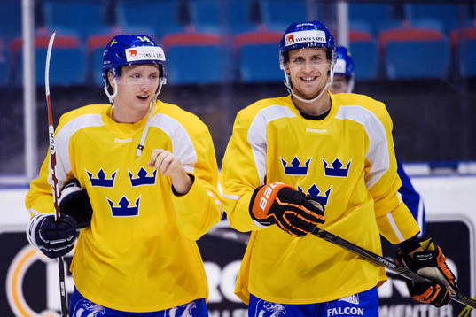 Sveriges Carl Klingberg och Alexander Bergström