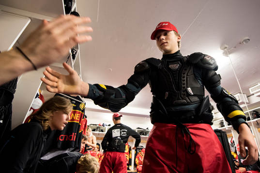 Skånes Daniel Holmqvist i omklädningsrummet