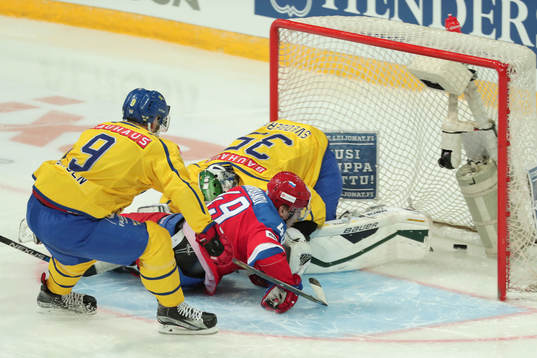 Niclas Andersén, SWE, Alexander Barabanov, RUS and Niklas