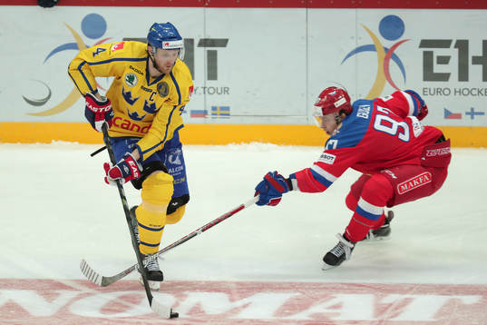 Staffan Kronwall, SWE and Nikita Gusev, RUS