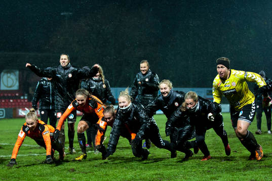 Kristianstads spelare jublar