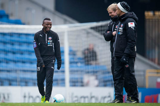 Helsingborgs Monday Samuel och Jonas Eidevall samt manager