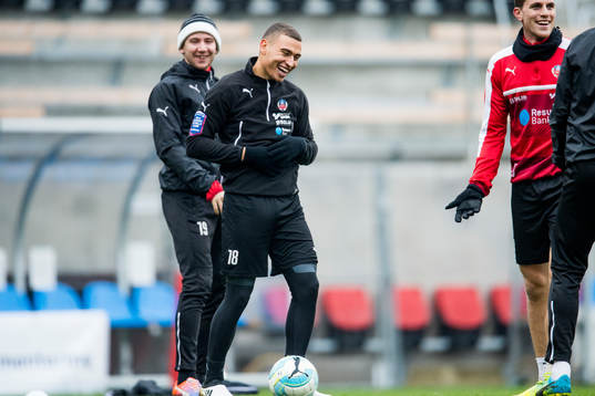 Helsingborgs Darijan Bojanić och Jordan Larsson