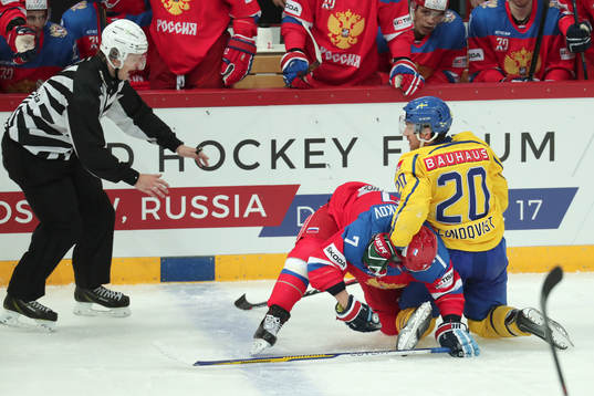 Sergei Shumakov, RUS and Joel Lundqvist, SWE