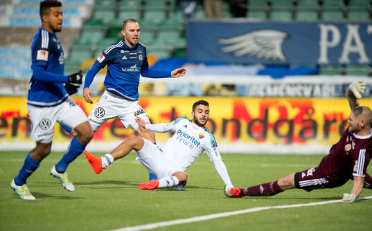 Djurgårdens Othman El Kabir gör 2-1 målet