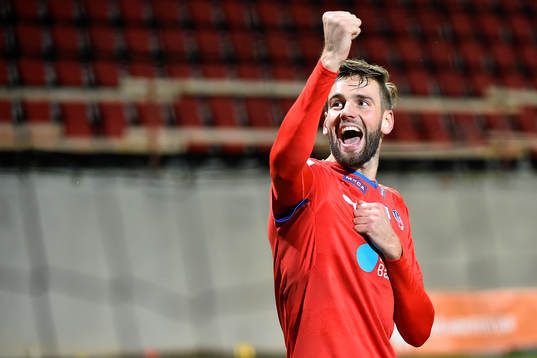 Helsingborgs Mikael Dahlberg  jublar