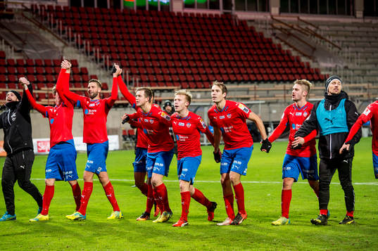 Helsingborgs spelare jublar