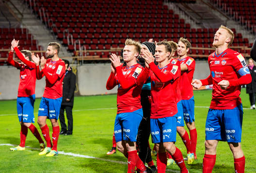 Helsingborgs spelare jublar