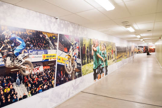 Interiör i spelargången på Borås arena