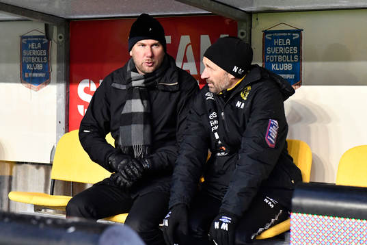 Elfsborgs manager Magnus Haglund och assisterande tränare