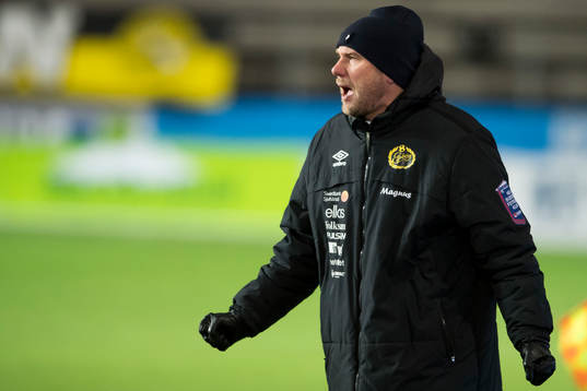 Elfsborgs manager Magnus Haglund reagerar
