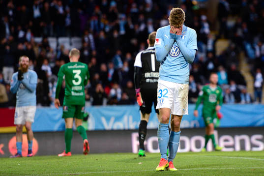 Malmö FFs Mattias Svanberg deppar