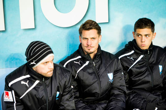 Malmö FFs Markus Rosenberg på bänken