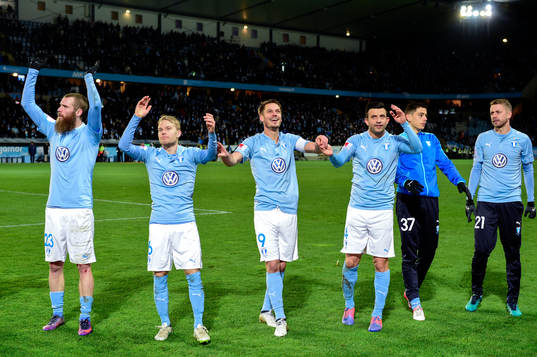 Malmö FFs Jo Inge Berget, Oscar Lewicki, Markus Rosenberg