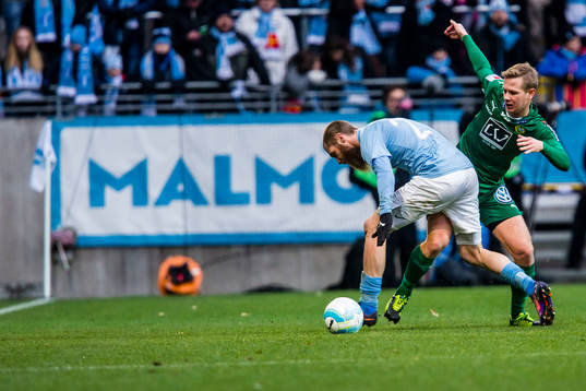 under fotbollsmatchen i Allsvenskan mellan Malmö FF och