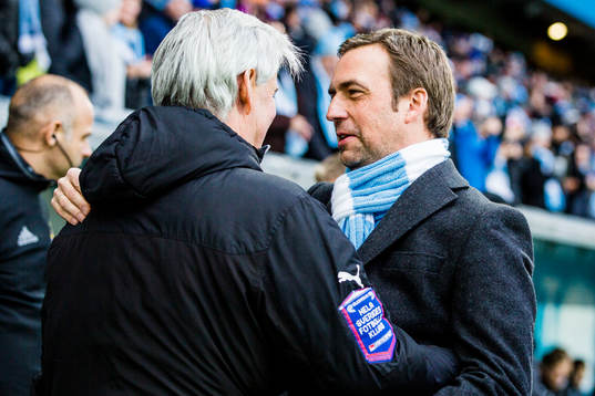 Hammarbys tränare Nanne Bergstrand och Malmö FFs tränare