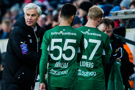 Hammarbys tränare Nanne Bergstrand och Isac Lidberg och