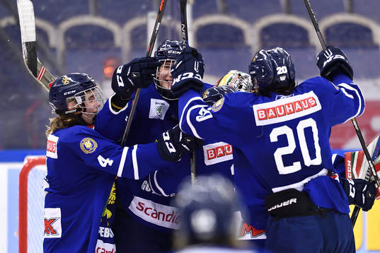 Göteborgs spelare jublar