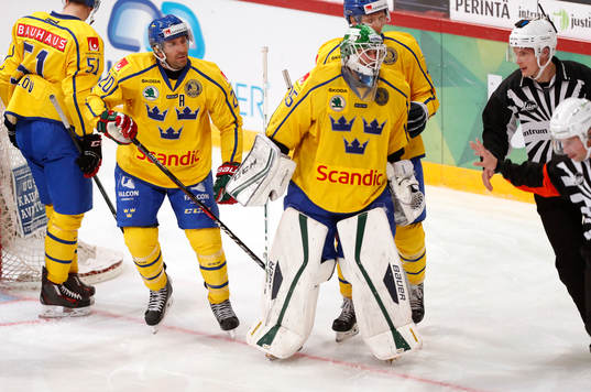 Sweden¥s Joel Lundqvist and Sweden¥s Niklas Svedberg