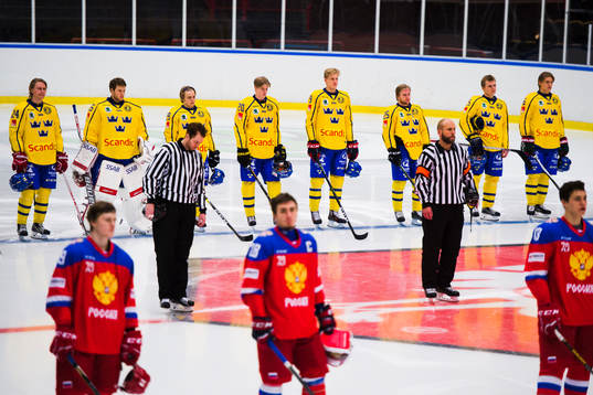 Sveriges och Rysslands spelare