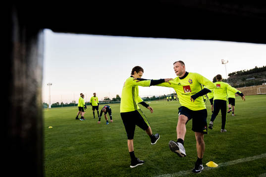 Sveriges Albin Ekdal och John Guidetti