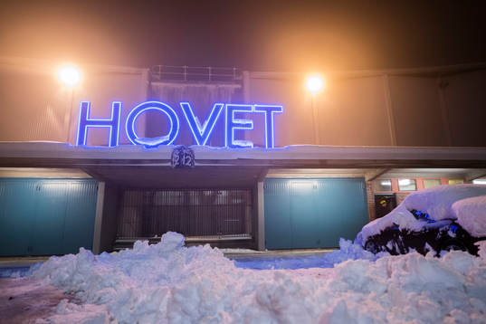 Snö utanför Hovet